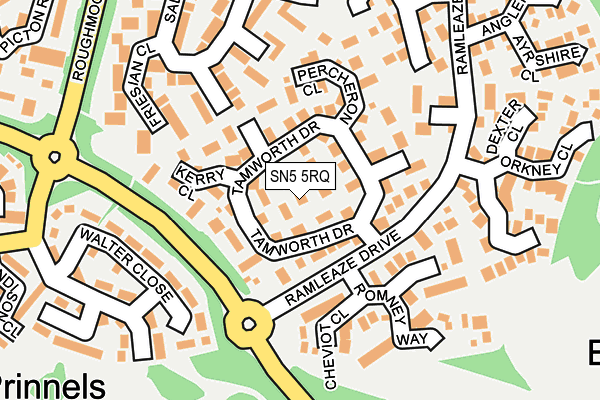 SN5 5RQ map - OS OpenMap – Local (Ordnance Survey)