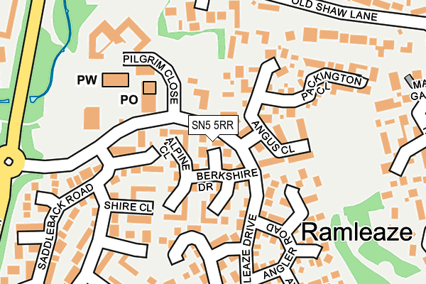 SN5 5RR map - OS OpenMap – Local (Ordnance Survey)