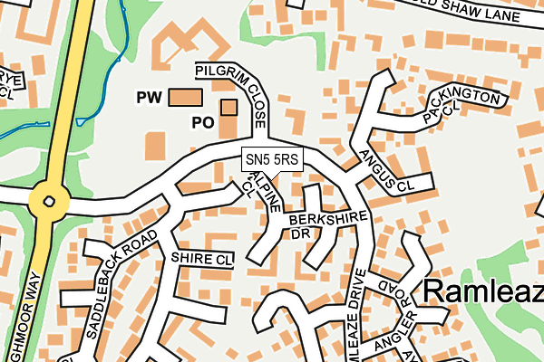 SN5 5RS map - OS OpenMap – Local (Ordnance Survey)