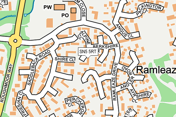 SN5 5RT map - OS OpenMap – Local (Ordnance Survey)