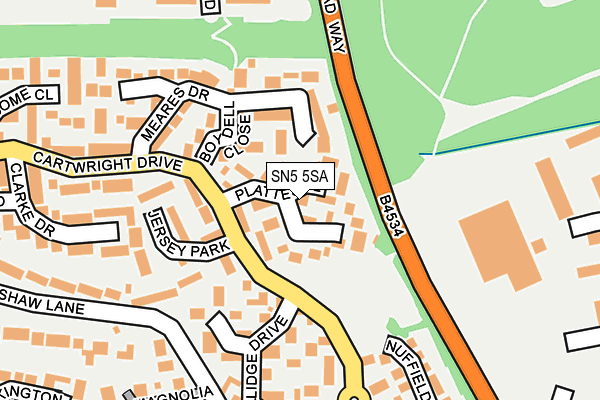 SN5 5SA map - OS OpenMap – Local (Ordnance Survey)
