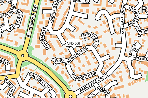 SN5 5SF map - OS OpenMap – Local (Ordnance Survey)