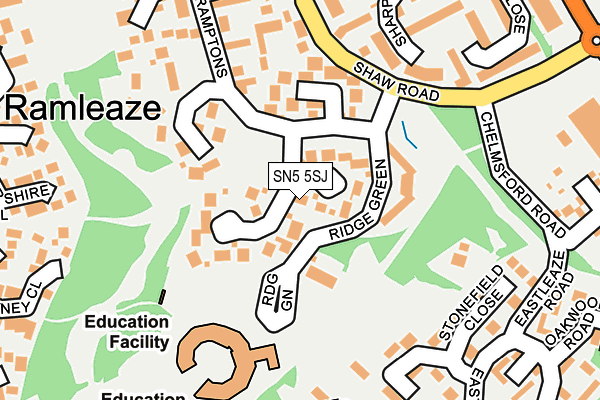 SN5 5SJ map - OS OpenMap – Local (Ordnance Survey)