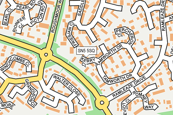 SN5 5SQ map - OS OpenMap – Local (Ordnance Survey)