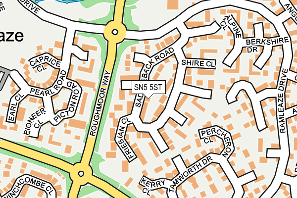 SN5 5ST map - OS OpenMap – Local (Ordnance Survey)