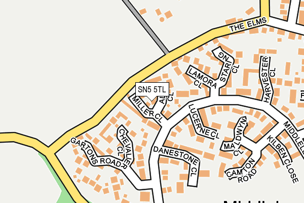 SN5 5TL map - OS OpenMap – Local (Ordnance Survey)