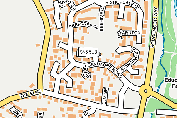 SN5 5UB map - OS OpenMap – Local (Ordnance Survey)