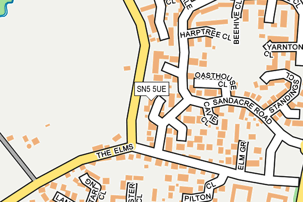 SN5 5UE map - OS OpenMap – Local (Ordnance Survey)