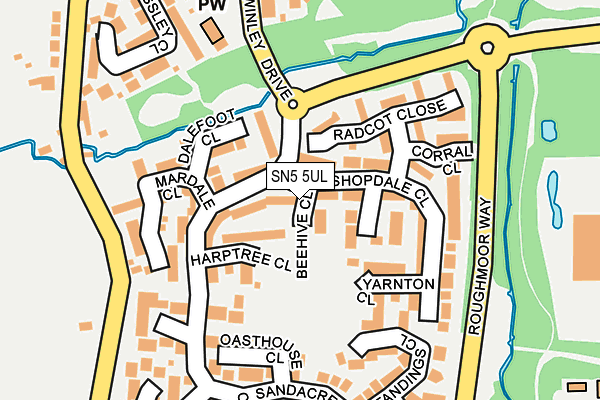 SN5 5UL map - OS OpenMap – Local (Ordnance Survey)