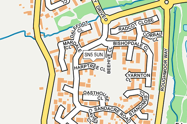 SN5 5UN map - OS OpenMap – Local (Ordnance Survey)