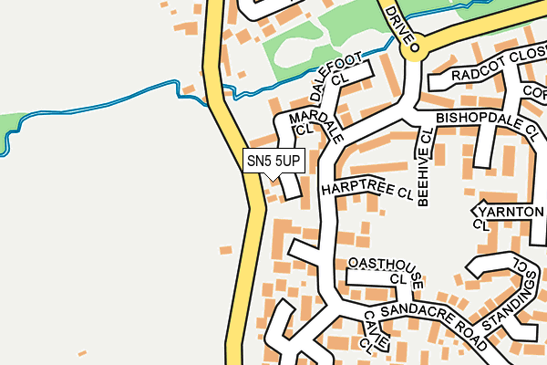 SN5 5UP map - OS OpenMap – Local (Ordnance Survey)