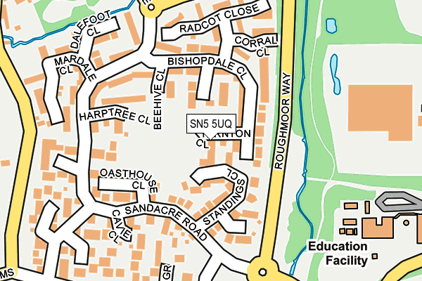 SN5 5UQ map - OS OpenMap – Local (Ordnance Survey)