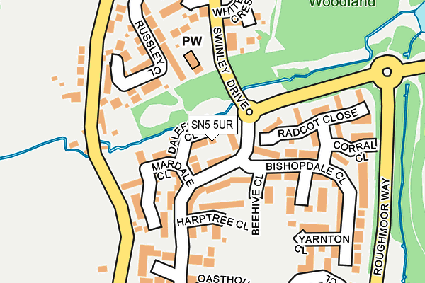 SN5 5UR map - OS OpenMap – Local (Ordnance Survey)