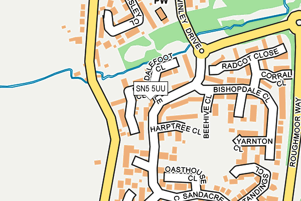 SN5 5UU map - OS OpenMap – Local (Ordnance Survey)