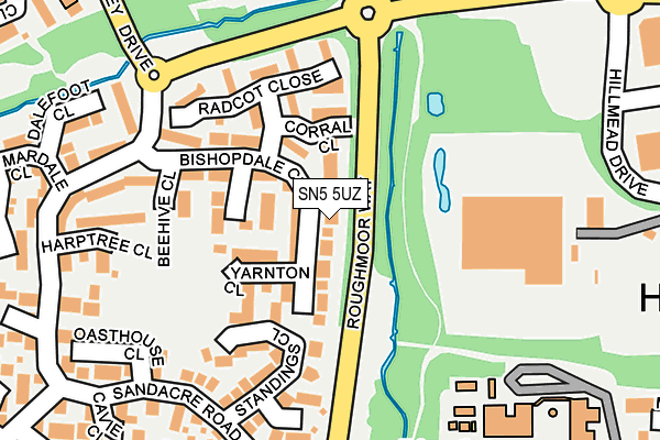 SN5 5UZ map - OS OpenMap – Local (Ordnance Survey)