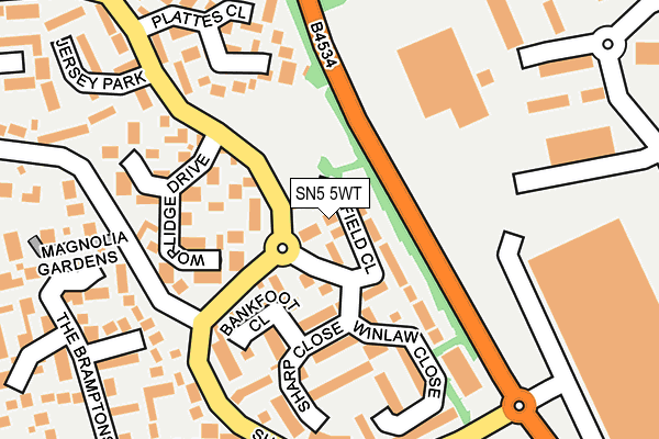 SN5 5WT map - OS OpenMap – Local (Ordnance Survey)