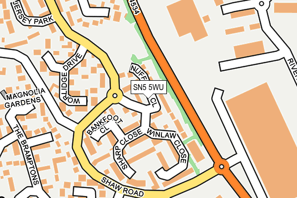 SN5 5WU map - OS OpenMap – Local (Ordnance Survey)