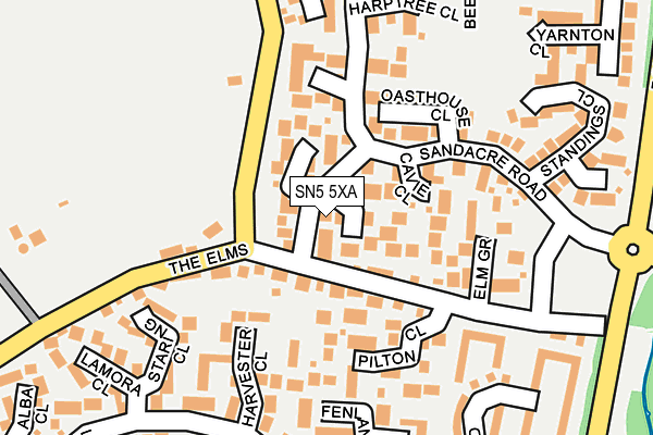 SN5 5XA map - OS OpenMap – Local (Ordnance Survey)