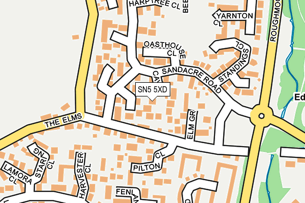 SN5 5XD map - OS OpenMap – Local (Ordnance Survey)