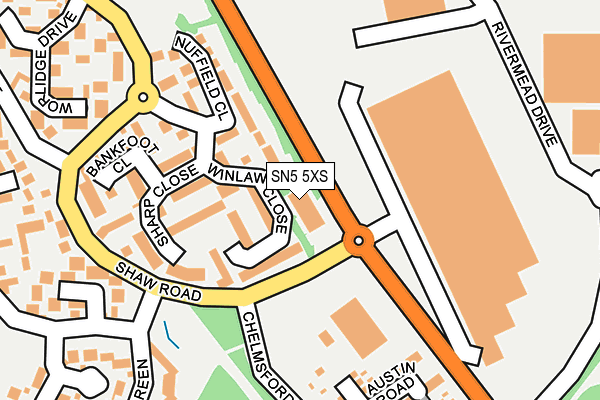 SN5 5XS map - OS OpenMap – Local (Ordnance Survey)