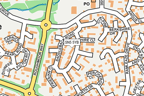 SN5 5YB map - OS OpenMap – Local (Ordnance Survey)