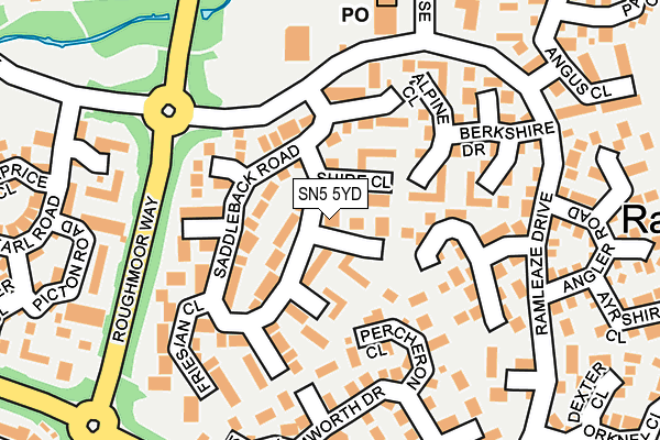 SN5 5YD map - OS OpenMap – Local (Ordnance Survey)