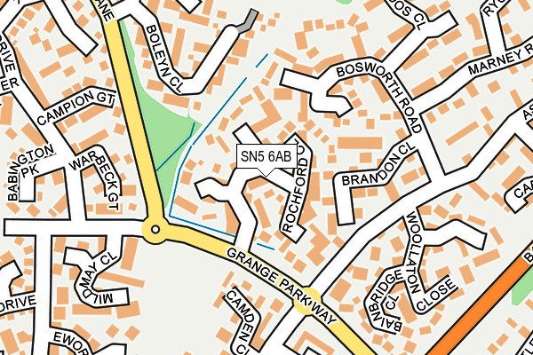 SN5 6AB map - OS OpenMap – Local (Ordnance Survey)