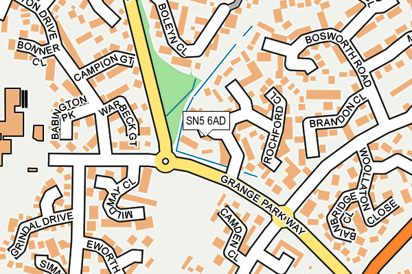 SN5 6AD map - OS OpenMap – Local (Ordnance Survey)