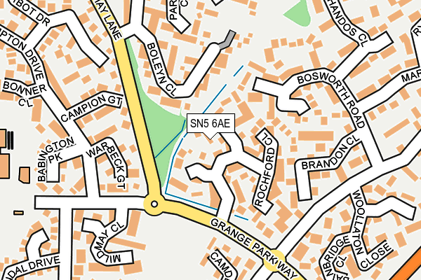 SN5 6AE map - OS OpenMap – Local (Ordnance Survey)
