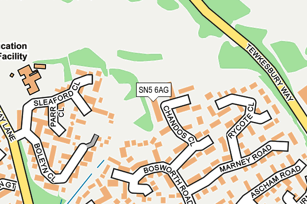 SN5 6AG map - OS OpenMap – Local (Ordnance Survey)