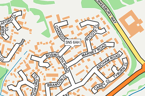 SN5 6AH map - OS OpenMap – Local (Ordnance Survey)
