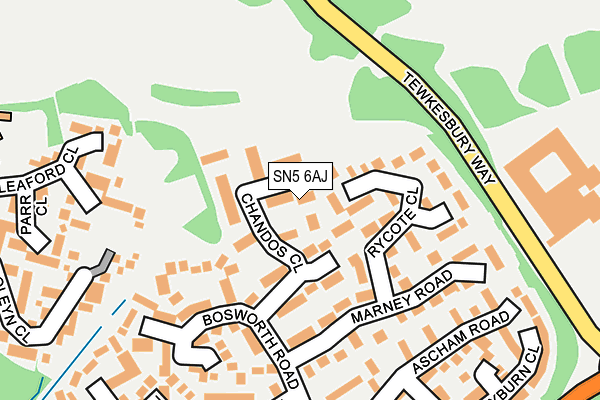 SN5 6AJ map - OS OpenMap – Local (Ordnance Survey)