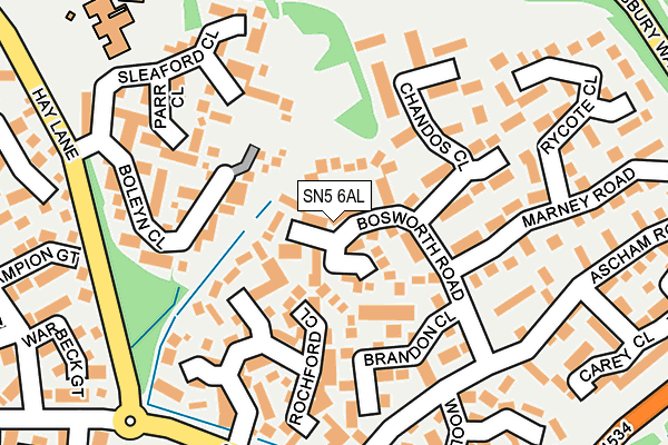SN5 6AL map - OS OpenMap – Local (Ordnance Survey)