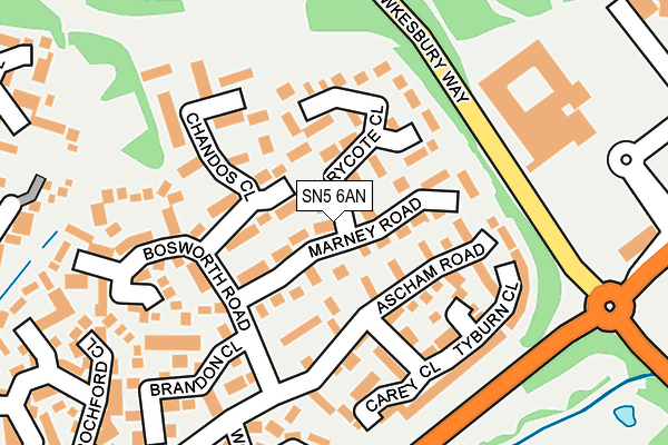 SN5 6AN map - OS OpenMap – Local (Ordnance Survey)