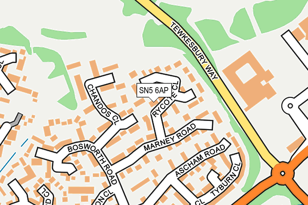 SN5 6AP map - OS OpenMap – Local (Ordnance Survey)