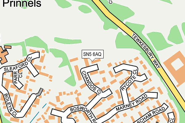 SN5 6AQ map - OS OpenMap – Local (Ordnance Survey)
