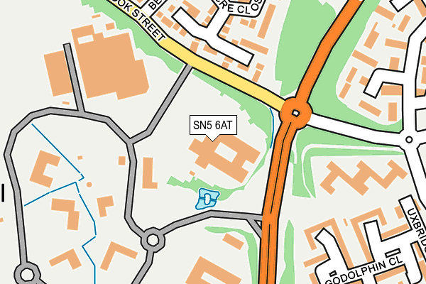 SN5 6AT map - OS OpenMap – Local (Ordnance Survey)