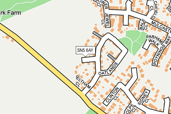 SN5 6AY map - OS OpenMap – Local (Ordnance Survey)