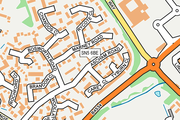 SN5 6BE map - OS OpenMap – Local (Ordnance Survey)