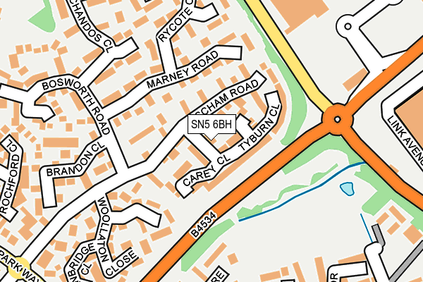 SN5 6BH map - OS OpenMap – Local (Ordnance Survey)