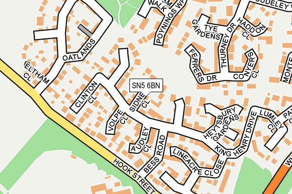 SN5 6BN map - OS OpenMap – Local (Ordnance Survey)