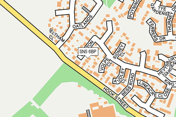 SN5 6BP map - OS OpenMap – Local (Ordnance Survey)