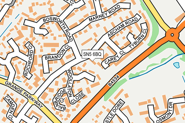 SN5 6BQ map - OS OpenMap – Local (Ordnance Survey)