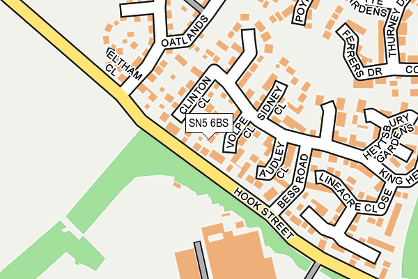 SN5 6BS map - OS OpenMap – Local (Ordnance Survey)