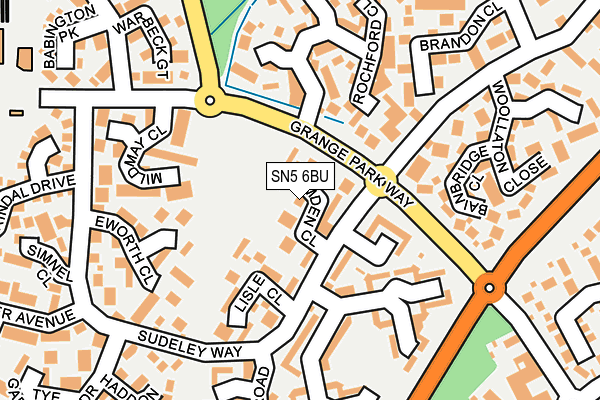 SN5 6BU map - OS OpenMap – Local (Ordnance Survey)