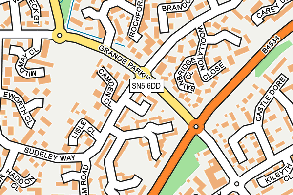 SN5 6DD map - OS OpenMap – Local (Ordnance Survey)