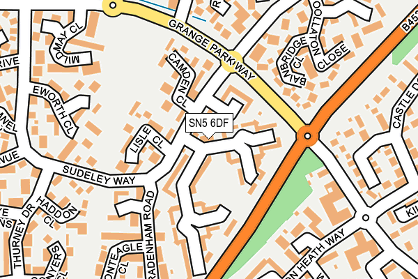 SN5 6DF map - OS OpenMap – Local (Ordnance Survey)