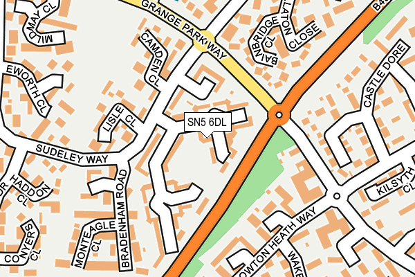 SN5 6DL map - OS OpenMap – Local (Ordnance Survey)