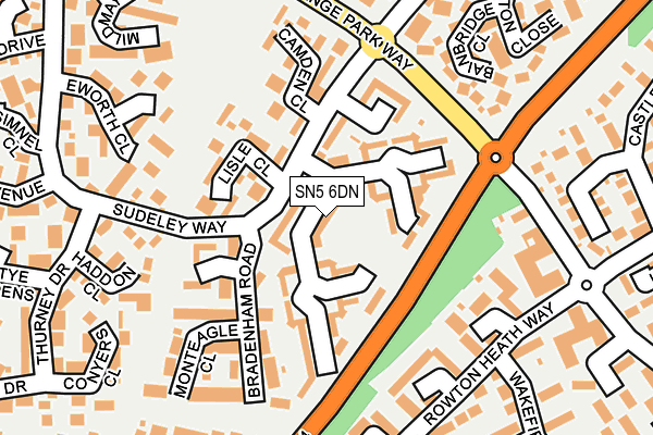 SN5 6DN map - OS OpenMap – Local (Ordnance Survey)