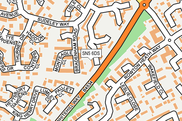SN5 6DS map - OS OpenMap – Local (Ordnance Survey)